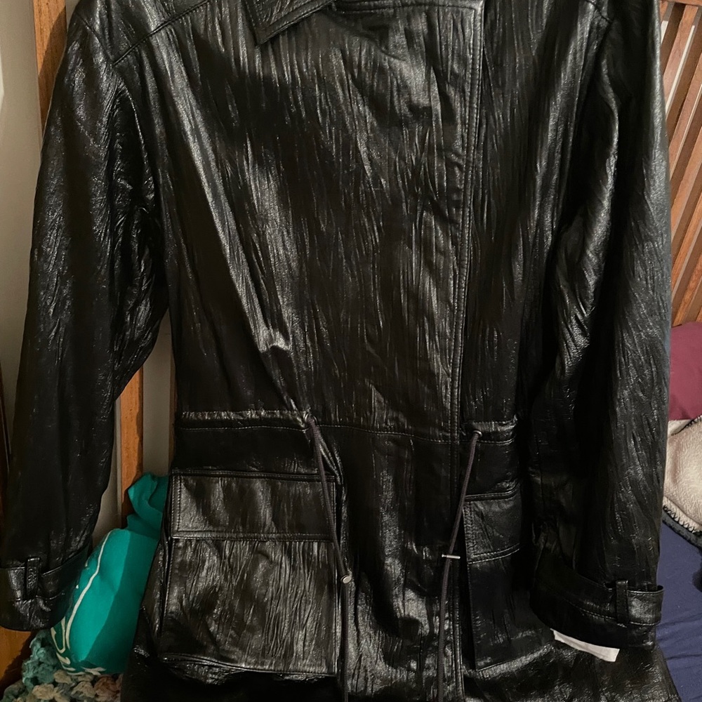 Alice and Olivia leather coat